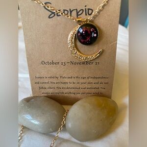 Zodiac sign necklace Scorpio for women